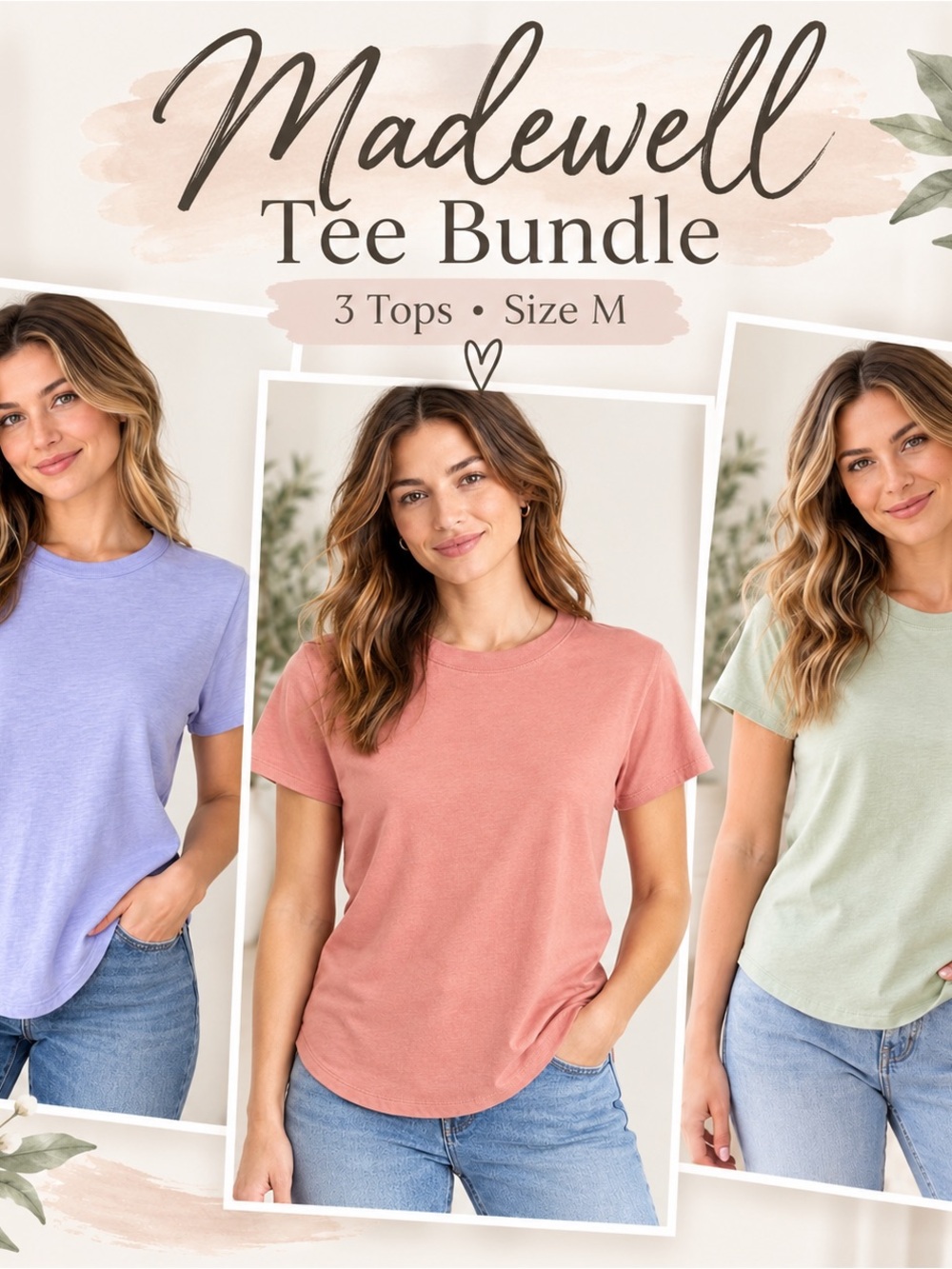 Madewell Tee Bundle Size M 100% Cotton